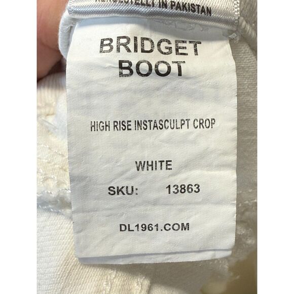 DL1961 Bridget Boot Jeans Women’s Size 31 White Rise Instasculpt Crop Chic NWT - Picture 8 of 12